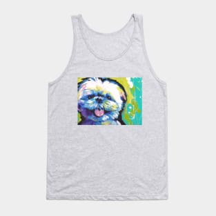 Shih Tzu Bright colorful pop dog art Tank Top